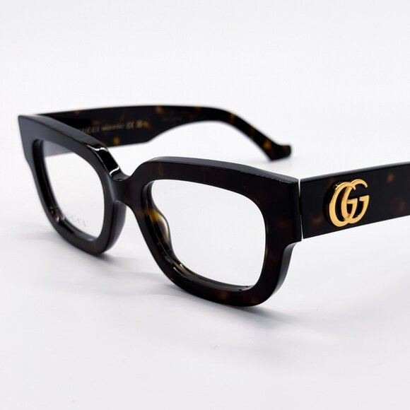 NEW GUCCI GG1548O 005 DARK HAVANA WOMEN EYEGLASSES GUCCI - Picture 7 of 12